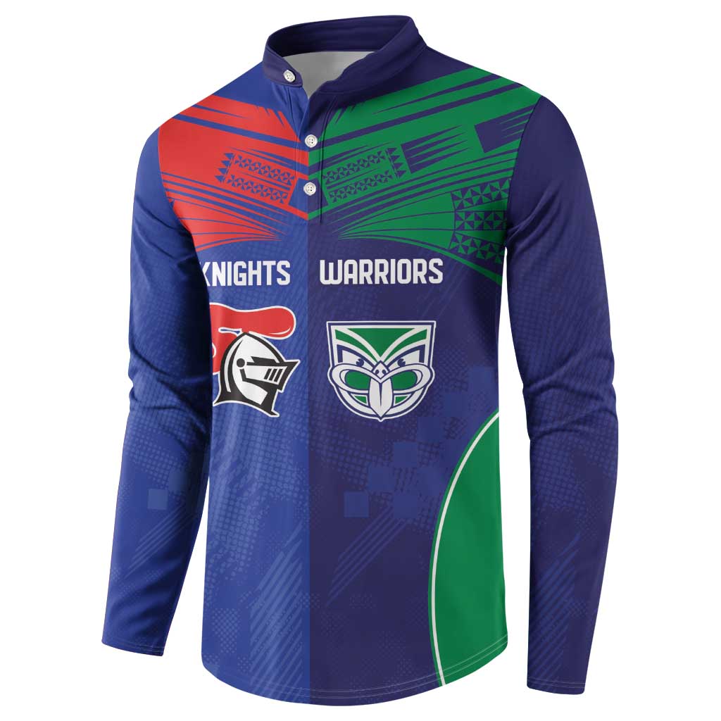 Custom Warriors-Knights Button Sweatshirt Together Sporty Style