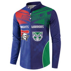 Custom Warriors-Knights Button Sweatshirt Together Sporty Style
