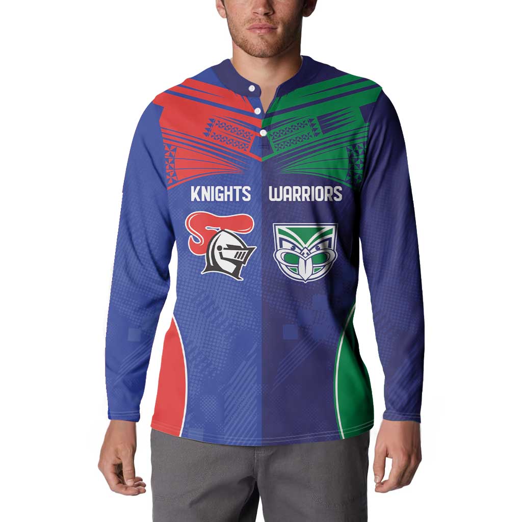 Custom Warriors-Knights Button Sweatshirt Together Sporty Style