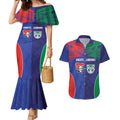 Custom Warriors-Knights Couples Matching Mermaid Dress and Hawaiian Shirt Together Sporty Style
