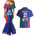 Custom Warriors-Knights Couples Matching Mermaid Dress and Hawaiian Shirt Together Sporty Style
