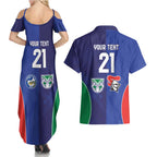 Custom Warriors-Knights Couples Matching Summer Maxi Dress and Hawaiian Shirt Together Sporty Style