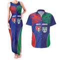 Custom Warriors-Knights Couples Matching Tank Maxi Dress and Hawaiian Shirt Together Sporty Style