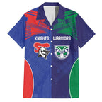 Custom Warriors-Knights Family Matching Long Sleeve Bodycon Dress and Hawaiian Shirt Together Sporty Style