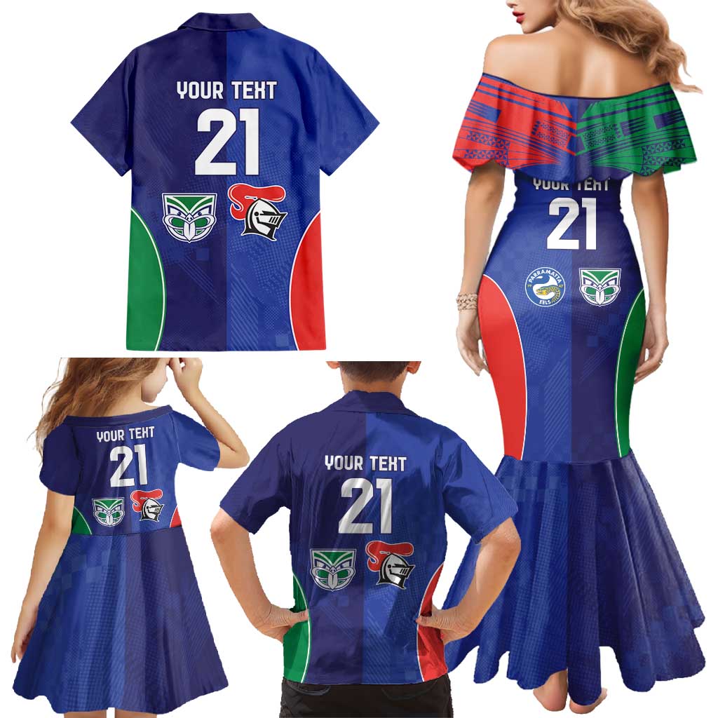 Custom Warriors-Knights Family Matching Mermaid Dress and Hawaiian Shirt Together Sporty Style