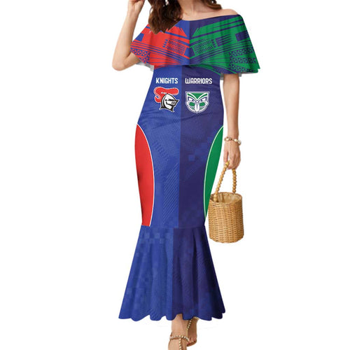 Custom Warriors-Knights Family Matching Mermaid Dress and Hawaiian Shirt Together Sporty Style
