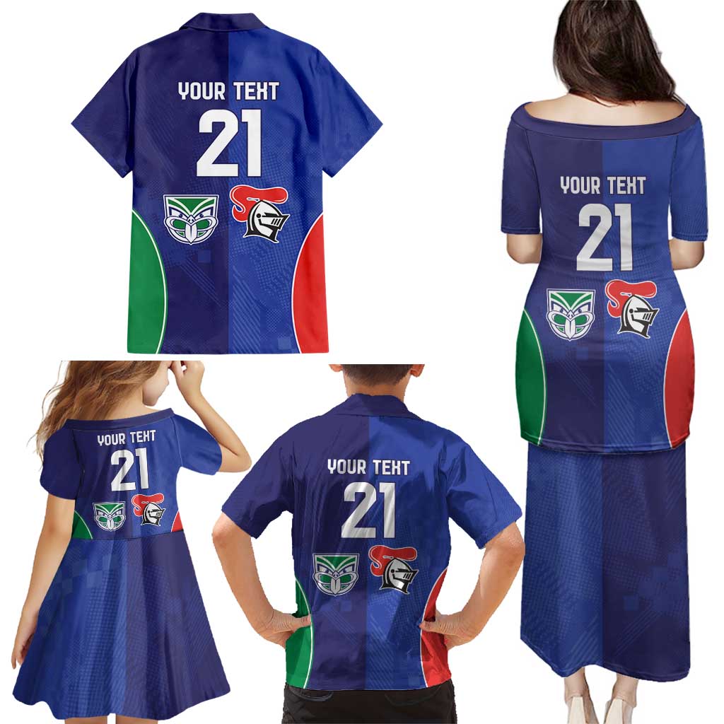 Custom Warriors-Knights Family Matching Puletasi and Hawaiian Shirt Together Sporty Style