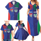 Custom Warriors-Knights Family Matching Summer Maxi Dress and Hawaiian Shirt Together Sporty Style