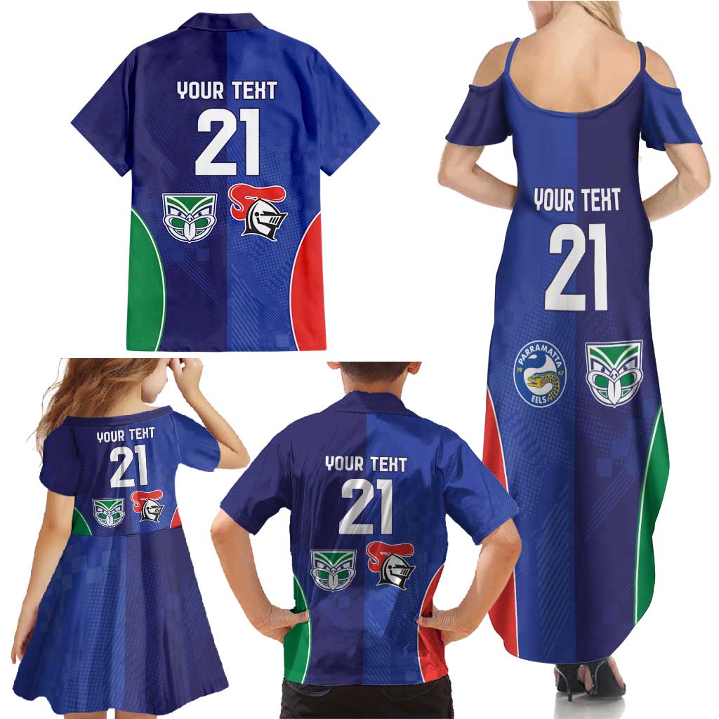 Custom Warriors-Knights Family Matching Summer Maxi Dress and Hawaiian Shirt Together Sporty Style