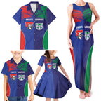Custom Warriors-Knights Family Matching Tank Maxi Dress and Hawaiian Shirt Together Sporty Style