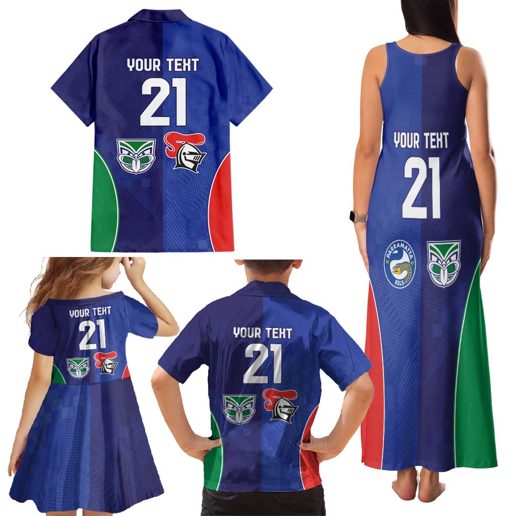 Custom Warriors-Knights Family Matching Tank Maxi Dress and Hawaiian Shirt Together Sporty Style