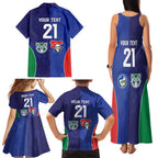 Custom Warriors-Knights Family Matching Tank Maxi Dress and Hawaiian Shirt Together Sporty Style