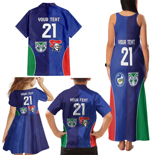 Custom Warriors-Knights Family Matching Tank Maxi Dress and Hawaiian Shirt Together Sporty Style