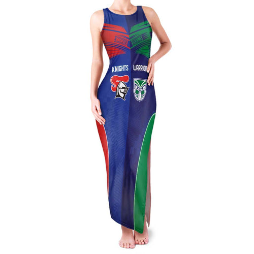 Custom Warriors-Knights Family Matching Tank Maxi Dress and Hawaiian Shirt Together Sporty Style