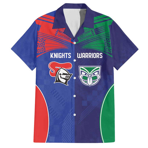Custom Warriors-Knights Hawaiian Shirt Together Sporty Style