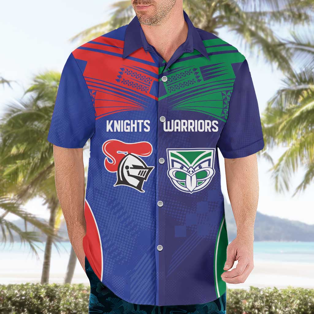 Custom Warriors-Knights Hawaiian Shirt Together Sporty Style