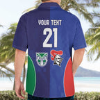 Custom Warriors-Knights Hawaiian Shirt Together Sporty Style