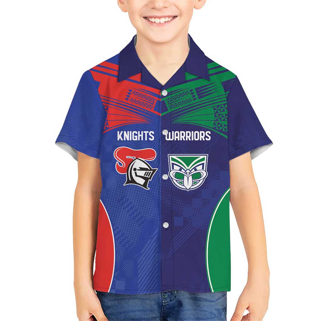 Custom Warriors-Knights Hawaiian Shirt Together Sporty Style