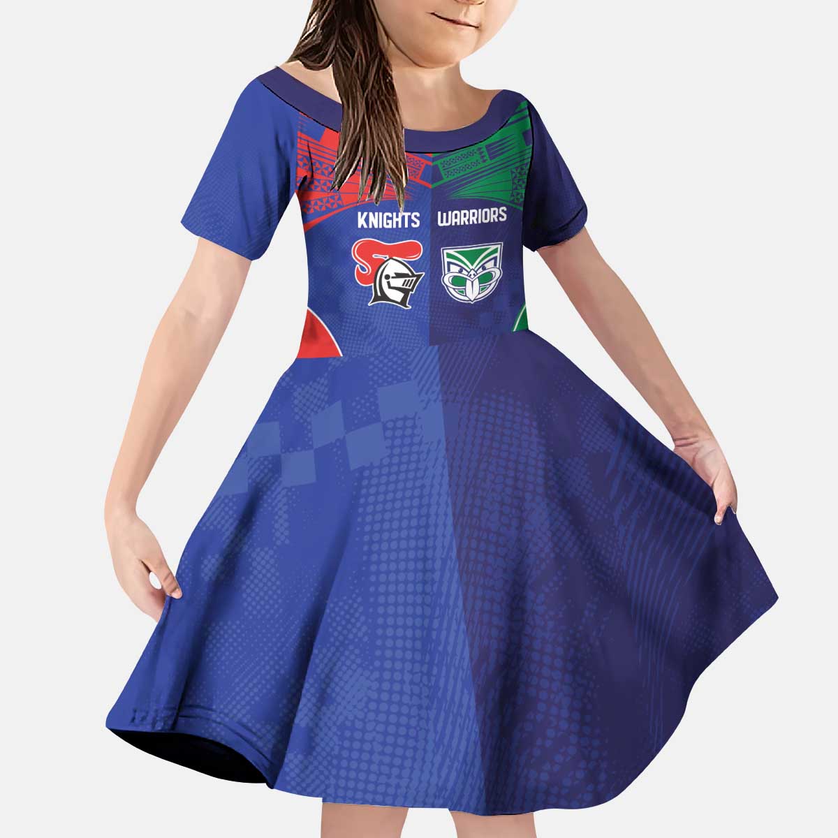Custom Warriors-Knights Kid Short Sleeve Dress Together Sporty Style