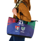 Custom Warriors-Knights Leather Tote Bag Together Sporty Style