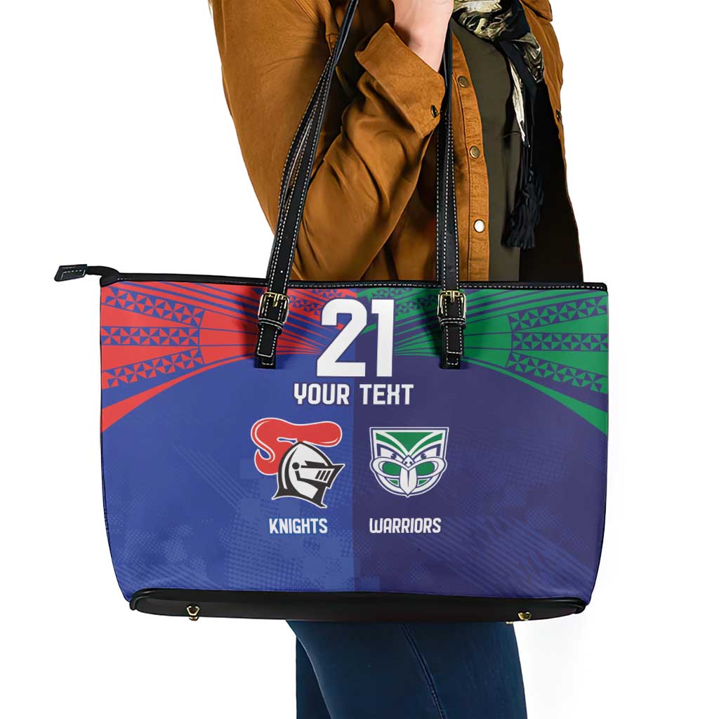 Custom Warriors-Knights Leather Tote Bag Together Sporty Style