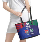 Custom Warriors-Knights Leather Tote Bag Together Sporty Style