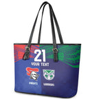 Custom Warriors-Knights Leather Tote Bag Together Sporty Style