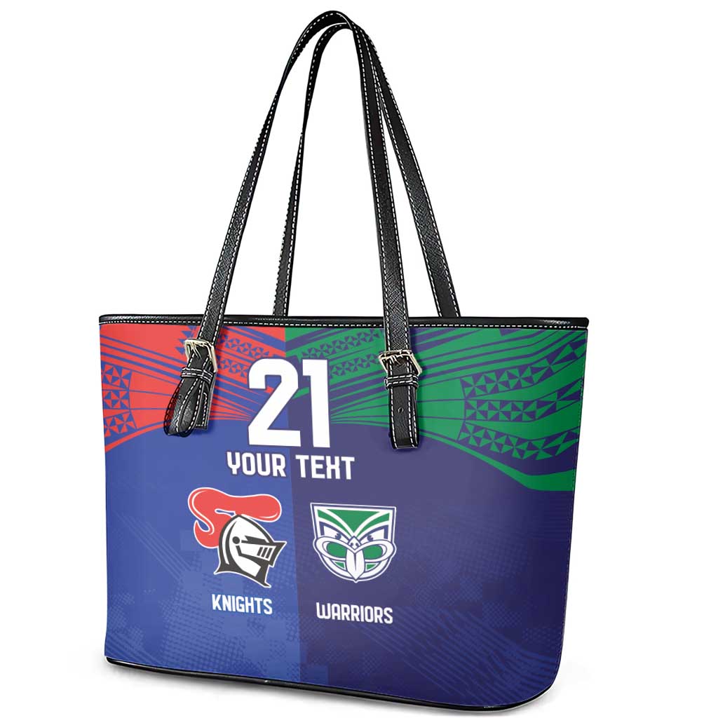 Custom Warriors-Knights Leather Tote Bag Together Sporty Style