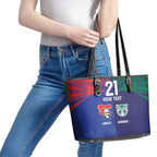 Custom Warriors-Knights Leather Tote Bag Together Sporty Style