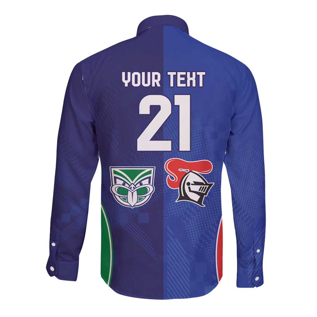 Custom Warriors-Knights Long Sleeve Button Shirt Together Sporty Style