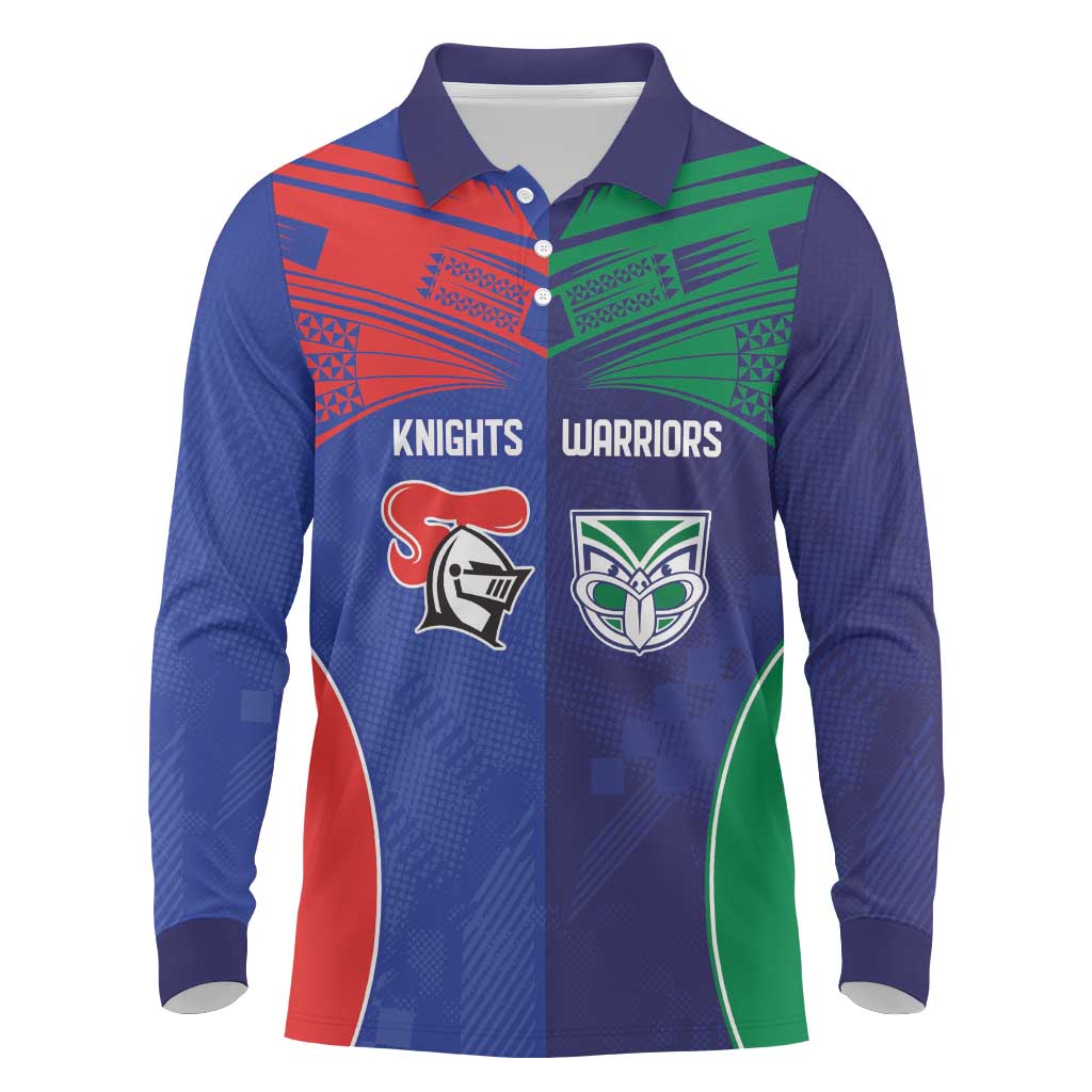 Custom Warriors-Knights Long Sleeve Polo Shirt Together Sporty Style