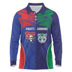 Custom Warriors-Knights Long Sleeve Polo Shirt Together Sporty Style