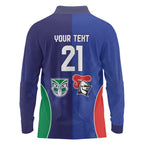 Custom Warriors-Knights Long Sleeve Polo Shirt Together Sporty Style