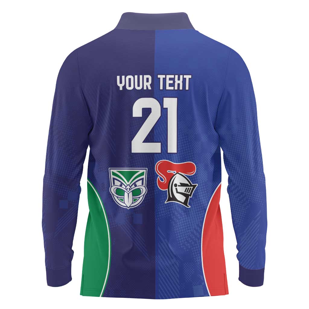 Custom Warriors-Knights Long Sleeve Polo Shirt Together Sporty Style