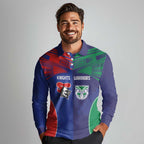 Custom Warriors-Knights Long Sleeve Polo Shirt Together Sporty Style