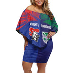 Custom Warriors-Knights Off Shoulder Short Dress Together Sporty Style