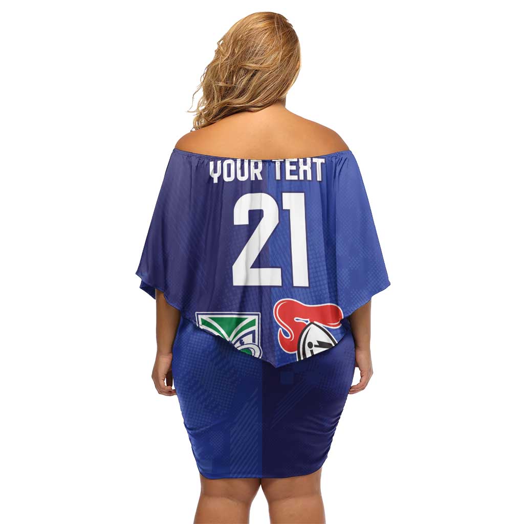Custom Warriors-Knights Off Shoulder Short Dress Together Sporty Style