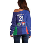 Custom Warriors-Knights Off Shoulder Sweater Together Sporty Style