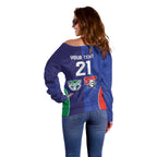 Custom Warriors-Knights Off Shoulder Sweater Together Sporty Style