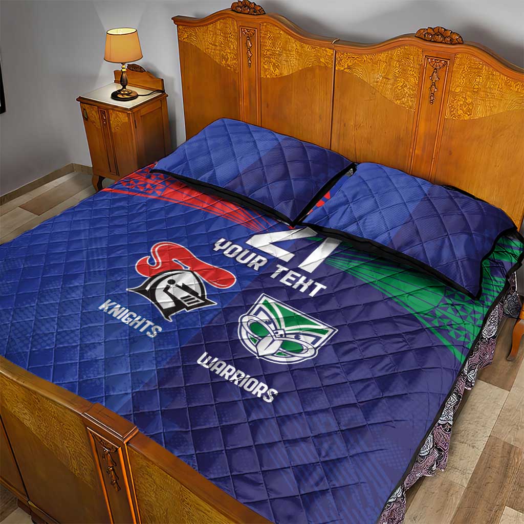 Custom Warriors-Knights Quilt Bed Set Together Sporty Style