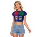 Custom Warriors-Knights Raglan Cropped T Shirt Together Sporty Style