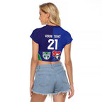 Custom Warriors-Knights Raglan Cropped T Shirt Together Sporty Style