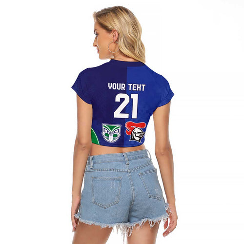Custom Warriors-Knights Raglan Cropped T Shirt Together Sporty Style
