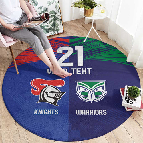 Custom Warriors-Knights Round Carpet Together Sporty Style