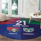 Custom Warriors-Knights Round Carpet Together Sporty Style