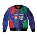 Custom Warriors-Knights Sleeve Zip Bomber Jacket Together Sporty Style