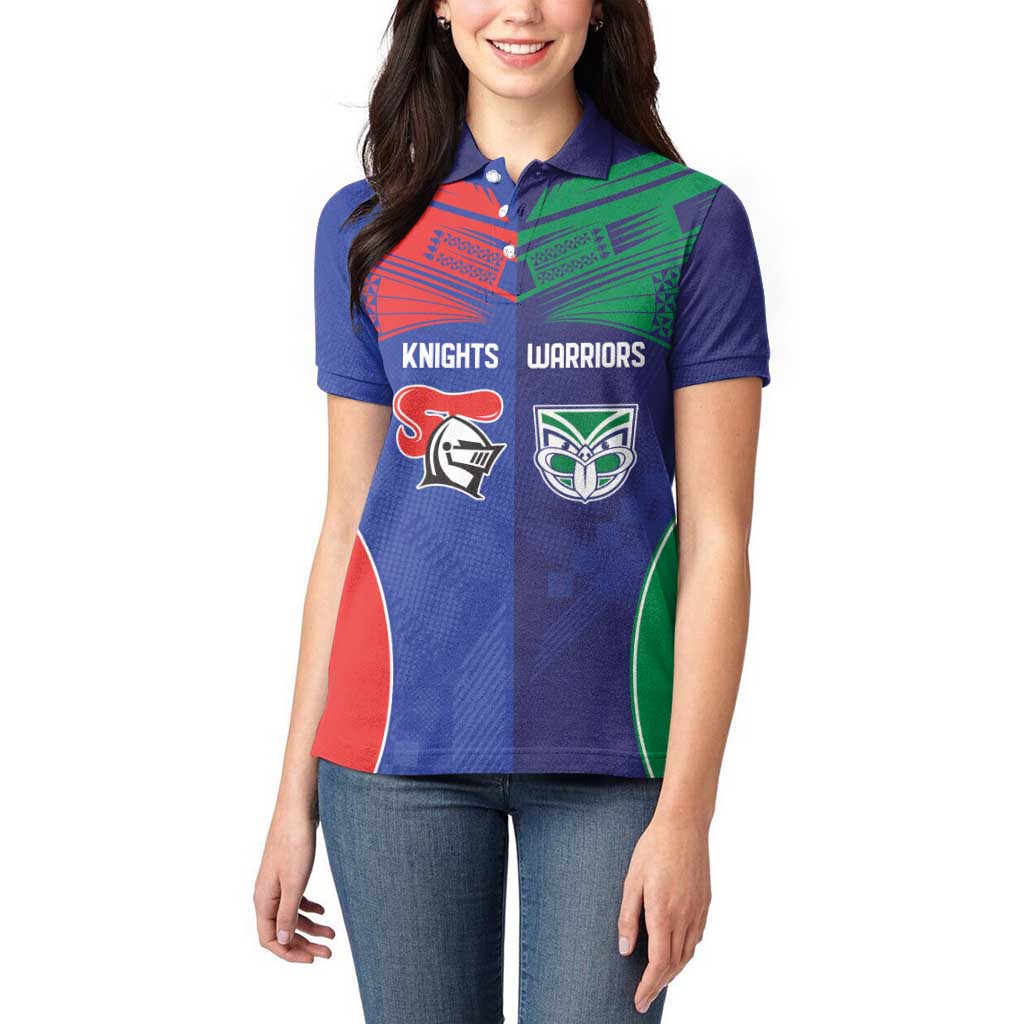 Custom Warriors-Knights Women Polo Shirt Together Sporty Style
