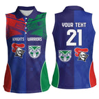 Custom Warriors-Knights Women Sleeveless Polo Shirt Together Sporty Style
