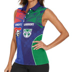 Custom Warriors-Knights Women Sleeveless Polo Shirt Together Sporty Style