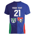 Custom Warriors-Knights Women V-Neck T-Shirt Together Sporty Style